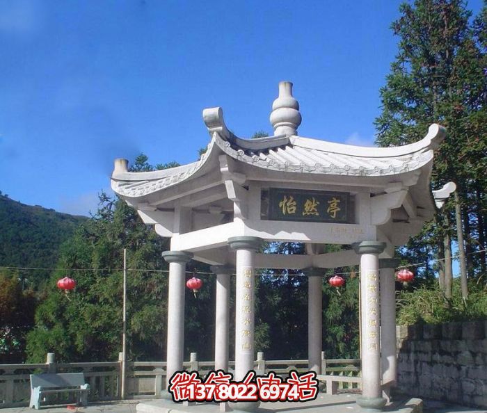 怡然仿古戶外建筑漢白玉擺放，增添農(nóng)場景觀魅力