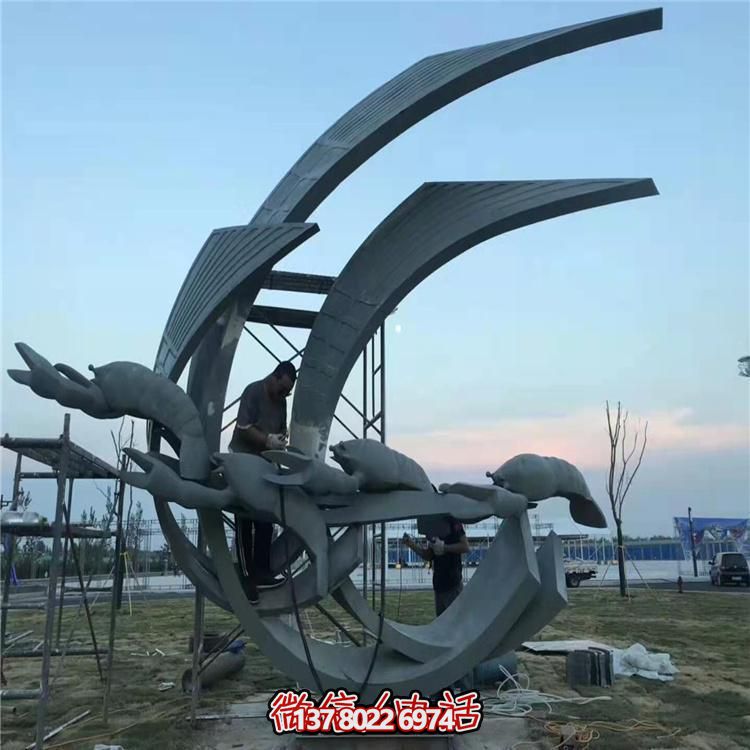 不銹鋼創(chuàng)意景觀雕塑，點亮綠色戶外廣場園林