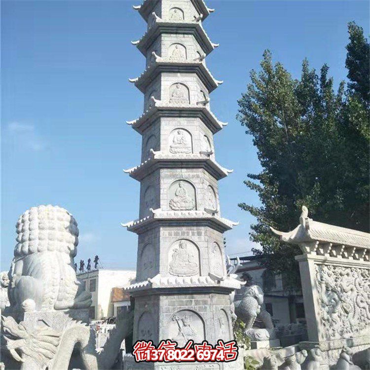 古典佛教雕塑藝術——精美青石舍利塔、石塔寺、佛塔