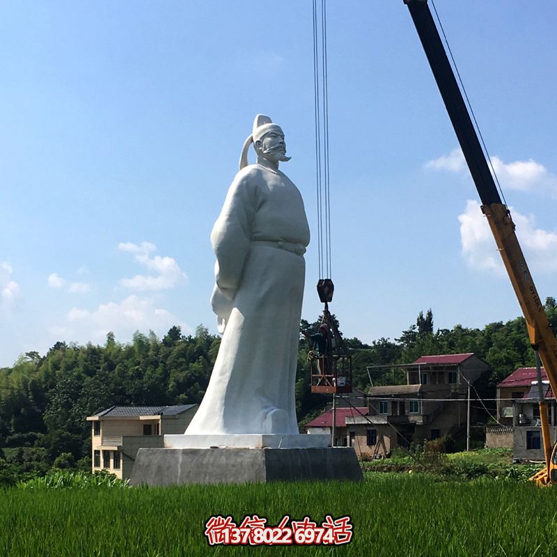 李白漢白玉雕塑，賞詩(shī)仙魅力，游覽大型景區(qū)公園