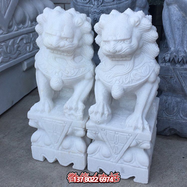 獅子雕塑，戶外園林庭院門口擺放鎮(zhèn)宅獅子