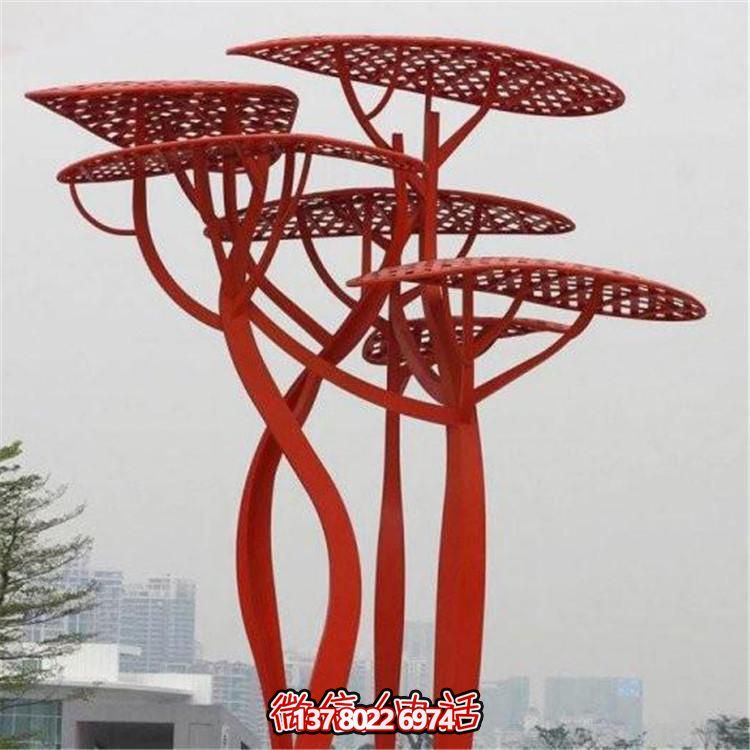 不銹鋼樹(shù)，抽象樹(shù)形雕塑