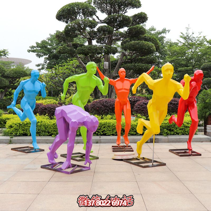廣場學(xué)校抽象跑步運(yùn)動人物剪影玻璃鋼雕塑 廣場學(xué)校抽象跑步運(yùn)動人物剪影玻璃鋼雕塑