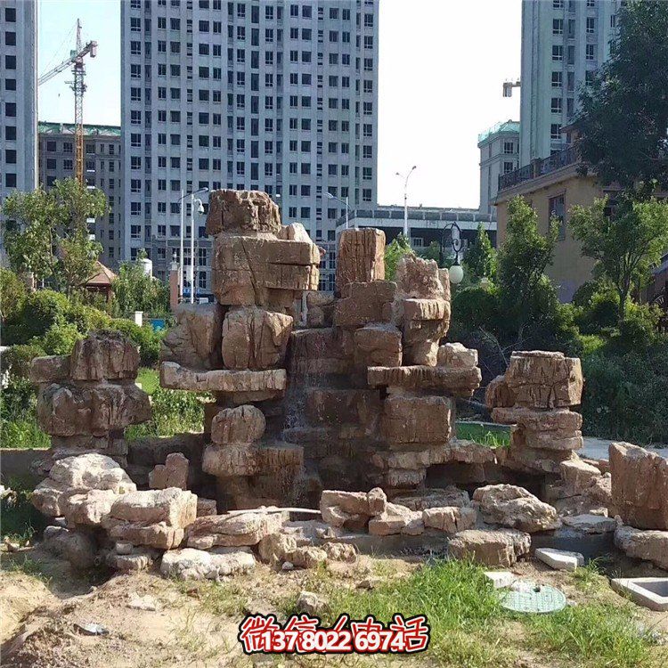 疊石假山，小區(qū)園林人造假山水景